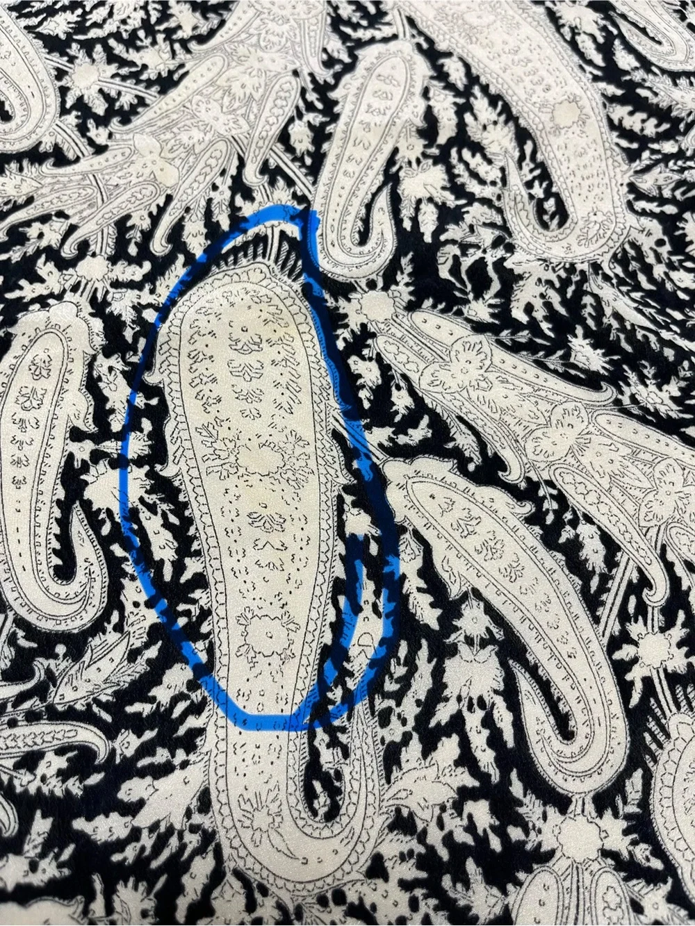 VTG Liberty London black ivory paisley scarf